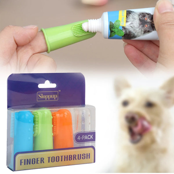 Super soft finger toothbrush for pet












-